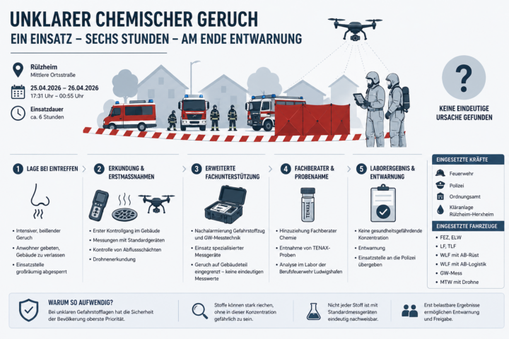 Sechs Stunden im Einsatz – und am Ende Entwarnung