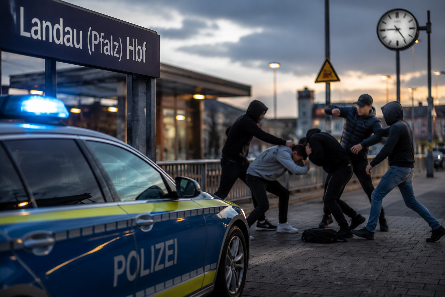 Körperliche Auseinandersetzung am Landauer Bahnhof